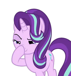 Size: 5000x5287 | Tagged: safe, artist:memely, derpibooru import, starlight glimmer, pony, unicorn, absurd resolution, boop, glim glam, glimmerposting, meme, self-boop, simple background, smug, solo, the boopening, transparent background, vector