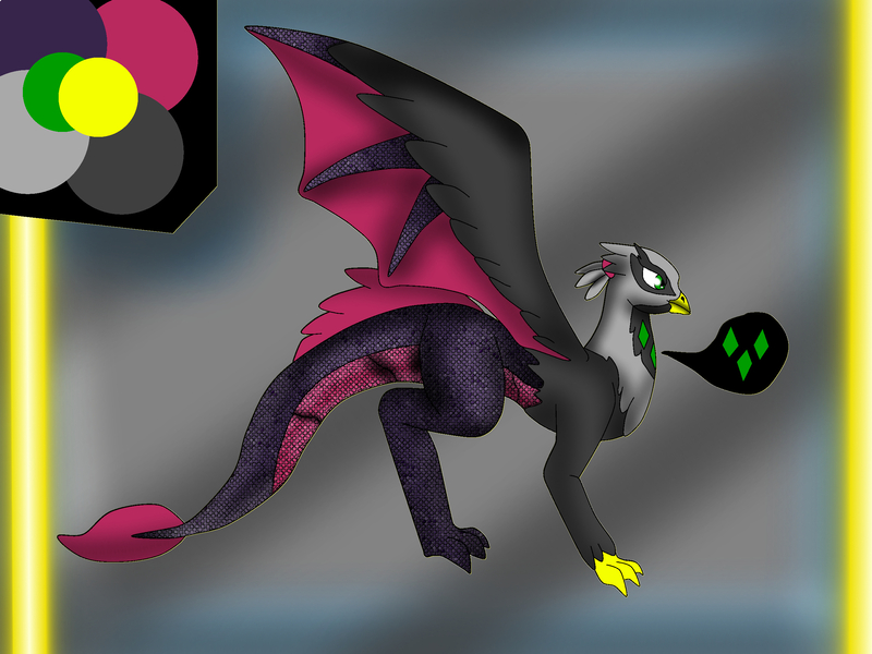 Size: 2560x1920 | Tagged: safe, artist:pd123sonic, derpibooru import, oc, oc:notus, unofficial characters only, dragon, dragriff, gryphon, hybrid, abstract background, solo, spread wings, wings