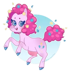 Size: 1024x1062 | Tagged: safe, artist:johnathan-leviathan, derpibooru import, pinkie pie, earth pony, pony, colored hooves, confetti, cutie mark, female, mare, open mouth, simple background, solo, transparent background