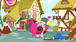 Size: 1920x1080 | Tagged: safe, derpibooru import, screencap, pinkie pie, pony, yakity-sax, helmet, honorary yak horns, horned helmet, solo, viking helmet, yovidaphone