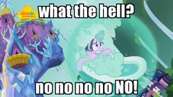 Size: 1024x576 | Tagged: safe, derpibooru import, edit, edited screencap, screencap, starlight glimmer, pony, unicorn, father knows beast, bath, bathtub, bathtub gag, cleveland brown, family guy, female, hat, image macro, levitation, magic, magic bubble, mare, meme, self-levitation, shower cap, suds, telekinesis, twilight's castle