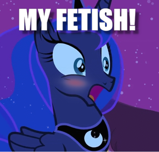 Size: 508x488 | Tagged: blushing, cropped, derpibooru import, dialogue, edit, edited screencap, image macro, luna eclipsed, meme, princess luna, safe, screencap, solo, that is my fetish