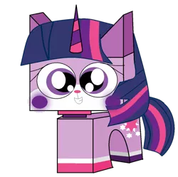 Size: 1024x1020 | Tagged: artist:rainbowzforlife, crossover, derpibooru import, lego, safe, simple background, solo, tara strong, the lego movie, transparent background, twilight sparkle, unikitty, unikitty! (tv series), voice actor joke