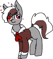 Size: 436x489 | Tagged: safe, artist:nootaz, derpibooru import, oc, oc:velvet crush, unofficial characters only, pony, blushing, eyepatch, heart, heart eyes, male, simple background, solo, transparent background, wingding eyes