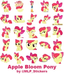 Size: 364x418 | Tagged: safe, artist:mlpcreativelab, derpibooru import, apple bloom, pony, equestria girls, simple background, telegram sticker, white background