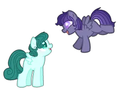 Size: 1024x775 | Tagged: artist:sweets-macarons, derpibooru import, duo, magical lesbian spawn, oc, oc:hummingbird, oc:hurricane, offspring, parent:fluttershy, parent:rainbow dash, parents:flutterfire, parent:spitfire, parents:thunderdash, parent:thunderlane, safe, simple background, transparent background, unofficial characters only