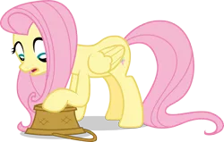 Size: 7000x4438 | Tagged: safe, artist:luckreza8, derpibooru import, fluttershy, pegasus, pony, yakity-sax, .svg available, absurd resolution, basket, simple background, solo, transparent background, vector