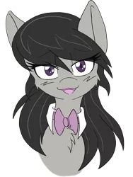 Size: 3024x4032 | Tagged: safe, artist:steelsoul, derpibooru import, octavia melody, bedroom eyes, bowtie, bust, chest fluff, cute, looking at you, simple background, solo, transparent background