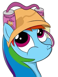 Size: 2500x3300 | Tagged: safe, artist:tazool, derpibooru import, rainbow dash, scootaloo, pegasus, pony, bust, cute, drink, drinking, drinking hat, eyelashes, female, happy, hat, looking up, mare, portrait, scootajuice, simple background, simple shading, smiling, soda, solo, transparent background