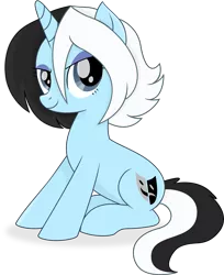 Size: 9989x12270 | Tagged: safe, artist:cirillaq, derpibooru import, oc, oc:silver duality, unofficial characters only, pony, unicorn, absurd resolution, female, mare, simple background, sitting, solo, transparent background, vector