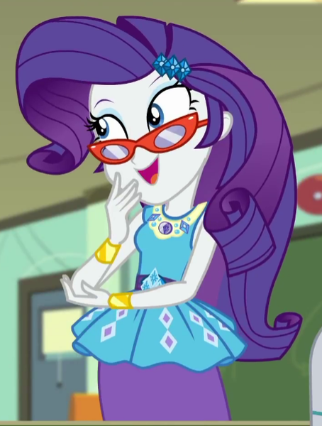 Size: 474x626 | Tagged: safe, derpibooru import, screencap, rarity, equestria girls, equestria girls series, happily ever after party, bracelet, cropped, geode of shielding, glasses, glasses rarity, happily ever after party: rarity, jewelry, rarity's glasses, solo