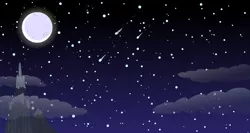 Size: 15360x8160 | Tagged: absurd resolution, artist:proenix, beautiful, cloud, derpibooru import, dragon mountain, moon, mountain, night, no pony, peak, resource, safe, scenery, shooting star, sky, stars, vector