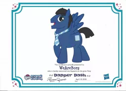 Size: 1600x1163 | Tagged: safe, derpibooru import, oc, oc:dapper dash, oc:weareborg, unofficial characters only, pegasus, pony, certificate, necktie, solo, weareborg