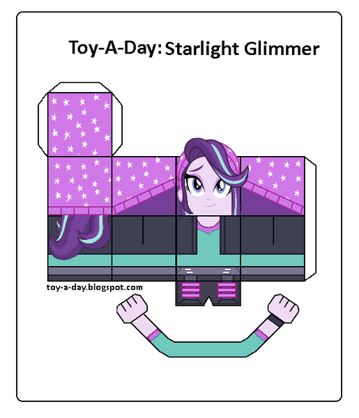 Size: 600x699 | Tagged: safe, artist:grapefruitface1, derpibooru import, starlight glimmer, equestria girls, mirror magic, spoiler:eqg specials, arts and crafts, printable, solo, toy a day