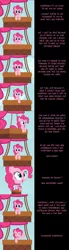 Size: 2000x7265 | Tagged: safe, artist:mlp-silver-quill, derpibooru import, pinkie pie, earth pony, pony, comic:pinkie pie says goodnight, absurd resolution, comic, dialogue, female, floppy ears, hot air balloon, looking at you, mare, piloon, solo, talking to viewer