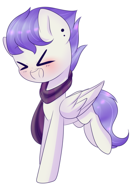 Size: 2904x4000 | Tagged: safe, artist:twily-star, derpibooru import, oc, oc:nightberry, unofficial characters only, pegasus, pony, icey-verse, blushing, chibi, clothes, commission, cute, ear piercing, earring, eyes closed, female, jewelry, magical lesbian spawn, mare, next generation, ocbetes, offspring, open mouth, parent:nightshade, parent:raspberry vinaigrette, parents:raspberryshade, piercing, scarf, simple background, solo, transparent background