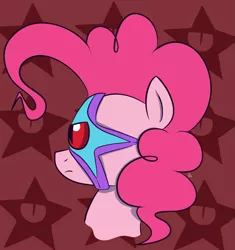 Size: 2137x2275 | Tagged: safe, artist:feralroku, derpibooru import, pinkie pie, pony, bust, crossover, dc comics, mind control, starro