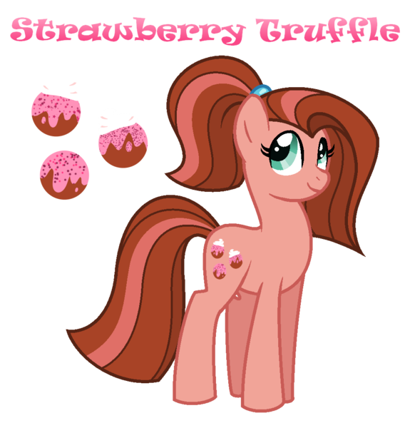 Size: 1022x1080 | Tagged: safe, artist:andy-hazards, derpibooru import, oc, oc:strawberry truffle, unofficial characters only, earth pony, pony, base used, female, mare, offspring, parent:cheese sandwich, parent:pinkie pie, parents:cheesepie, ponytail, simple background, solo, transparent background