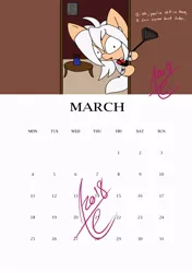Size: 594x842 | Tagged: artist:exxie, birthday art, calendar, colored, derpibooru import, looking at you, oc, oc:har glind, safe, simple background, text, unofficial characters only