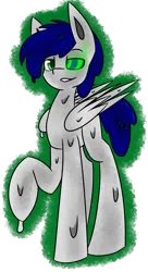 Size: 1569x2886 | Tagged: safe, artist:askhypnoswirl, derpibooru import, oc, oc:waterpony, unofficial characters only, goo pony, original species, glowing eyes, hypnosis, simple background, sinister, solo, swirly eyes, transparent background, wings