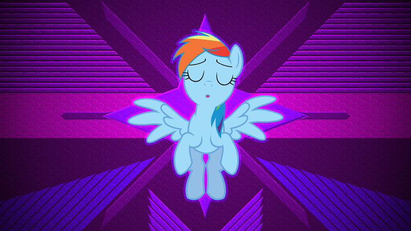 Size: 3840x2160 | Tagged: safe, artist:laszlvfx, derpibooru import, edit, rainbow dash, pegasus, pony, eyes closed, female, mare, solo, wallpaper, wallpaper edit