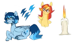 Size: 805x477 | Tagged: safe, artist:s1nb0y, derpibooru import, oc, oc:candle, oc:electrolite, unofficial characters only, pegasus, pony, duo, female, glasses, mare, offspring, parent:flash sentry, parent:rainbow dash, parents:flashdash, prone, simple background, transparent background