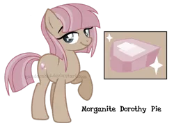 Size: 1024x752 | Tagged: safe, artist:ipandacakes, derpibooru import, oc, oc:morganite, earth pony, pony, female, mare, parent:cloudy quartz, parent:igneous rock, simple background, solo, transparent background