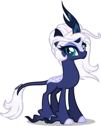 Size: 5000x6205 | Tagged: safe, artist:orin331, derpibooru import, princess luna, kirin, sounds of silence, absurd resolution, cloven hooves, female, kirinified, simple background, solo, species swap, transparent background, unshorn fetlocks