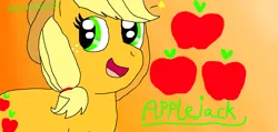 Size: 1006x477 | Tagged: safe, artist:allyprincessgirl101, derpibooru import, applejack, earth pony, pony, cutie mark, cutie mark background, freckles, hat, solo