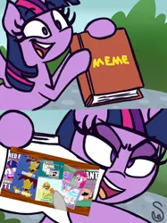 Size: 760x1015 | Tagged: accepted meme that never ends, alicorn, artist:quarium edits, carrot top, derpibooru import, exploitable meme, family guy, golden harvest, meme, memeception, peter griffin, pinkie pie, pokémon, safe, sylveon, the meme that never ends, the simpsons, twilight's fact book, twilight sparkle, twilight sparkle (alicorn)