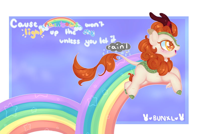 Size: 5120x3412 | Tagged: artist:bunxl, autumn blaze, awwtumn blaze, cute, derpibooru import, female, kirin, rainbow, safe, simple background, solo, sounds of silence, transparent background