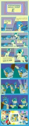 Size: 1000x4280 | Tagged: safe, artist:metal-jacket444, derpibooru import, gallus, sandbar, earth pony, gryphon, pony, bonding, bromance, brotherhood, comic, crying, cutie mark, floppy ears, glasses, heartwarming, hug, laughing, male, microphone, paws, show accurate, tears of joy, wholesome, wings