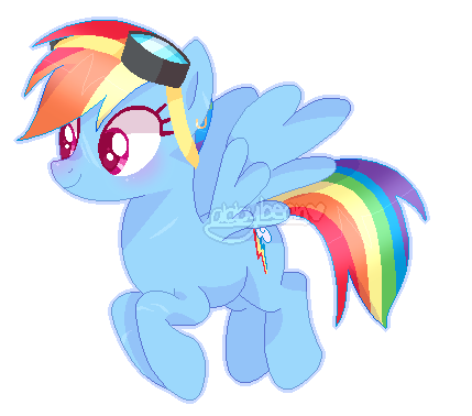 Size: 429x378 | Tagged: safe, artist:abbybean, derpibooru import, rainbow dash, alternate hairstyle, base used, goggles, simple background, solo, transparent background