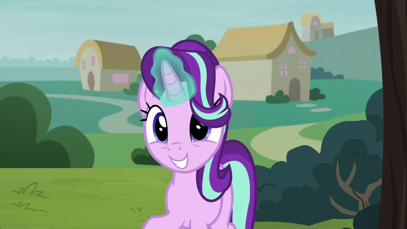 Size: 1280x720 | Tagged: safe, derpibooru import, screencap, starlight glimmer, pony, unicorn, road to friendship, cute, female, glimmerbetes, grin, mare, smiling, solo