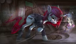 Size: 3278x1911 | Tagged: artist:weirdcloud, derpibooru import, fight, illustration, oc, safe