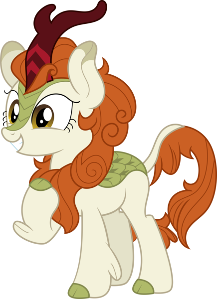 Size: 8620x11901 | Tagged: absurd resolution, artist:digimonlover101, autumn blaze, derpibooru import, female, kirin, safe, simple background, smiling, solo, sounds of silence, teeth, transparent background, vector