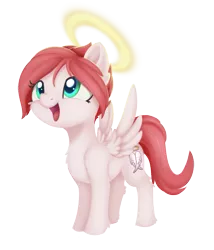 Size: 1003x1171 | Tagged: safe, artist:dusthiel, derpibooru import, oc, oc:kira ametrine, unofficial characters only, pegasus, pony, adorable face, blue eyes, commission, cute, female, filly, green eyes, happy, multicolored eyes, open mouth, simple background, solo, transparent background, white coat
