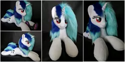 Size: 2000x1000 | Tagged: safe, artist:burgunzik, derpibooru import, vinyl scratch, pony, irl, photo, plushie, prone, solo