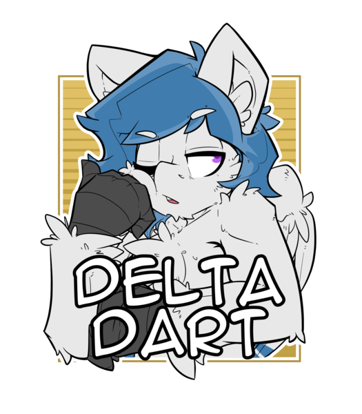 Size: 2100x2400 | Tagged: artist:bbsartboutique, badge, con badge, derpibooru import, hippogriff, oc, oc:delta dart, safe, simple background, solo, talons, transparent background, unofficial characters only