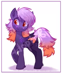 Size: 1189x1379 | Tagged: safe, artist:lispp, derpibooru import, oc, oc:ardent dusk, unofficial characters only, pegasus, pony, adoptable, advertisement, auction, body freckles, digital art, ear fluff, female, freckles, leg fluff, mare, obtrusive watermark, red eyes, simple background, solo, watermark, white background