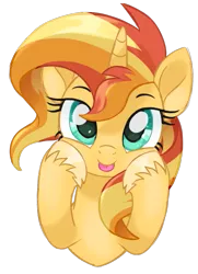 Size: 641x887 | Tagged: safe, artist:prince-lionel, deleted from derpibooru, derpibooru import, sunset shimmer, pony, unicorn, :p, alternate hair color, bust, cute, female, looking at you, mare, movie accurate, portrait, shimmerbetes, silly, silly pony, simple background, smiling, solo, tongue out, transparent background, unshorn fetlocks