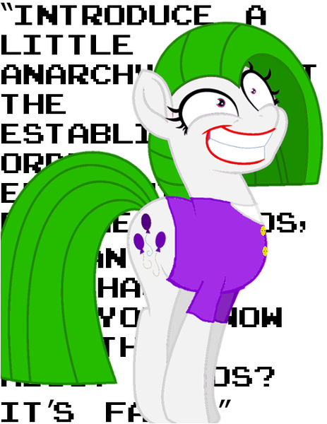 Size: 497x644 | Tagged: anarchy, batman, derpibooru import, edit, joker meets mlp, pinkamena diane pie, pinkie joker, pinkie pie, retro, safe, the dark knight, the joker, vector, vector edit