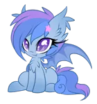 Size: 1024x1097 | Tagged: safe, artist:starlightlore, derpibooru import, oc, oc:astra, oc:astral flare, unofficial characters only, bat pony, pony, bat pony oc, cute, cute little fangs, fangs, female, filly, ocbetes, simple background, solo, starry eyes, transparent background, wingding eyes