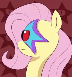 Size: 2137x2275 | Tagged: safe, artist:feralroku, derpibooru import, fluttershy, pony, bust, crossover, dc comics, mind control, starro