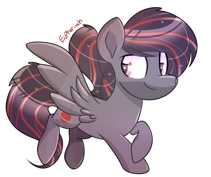 Size: 1284x1080 | Tagged: safe, artist:lynchristina, derpibooru import, oc, oc:antares, unofficial characters only, pegasus, pony, art trade, digital art, female, heart eyes, looking back, mare, signature, simple background, smiling, solo, transparent background, wingding eyes