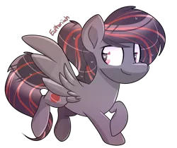 Size: 1284x1080 | Tagged: safe, artist:lynchristina, derpibooru import, oc, oc:antares, unofficial characters only, pegasus, pony, art trade, digital art, female, heart eyes, looking back, mare, signature, simple background, smiling, solo, transparent background, wingding eyes