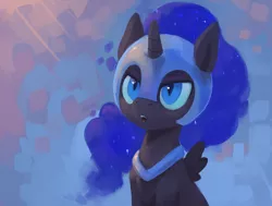 Size: 1100x830 | Tagged: safe, artist:rodrigues404, derpibooru import, nightmare moon, pony, cute, female, filly, nightmare woon