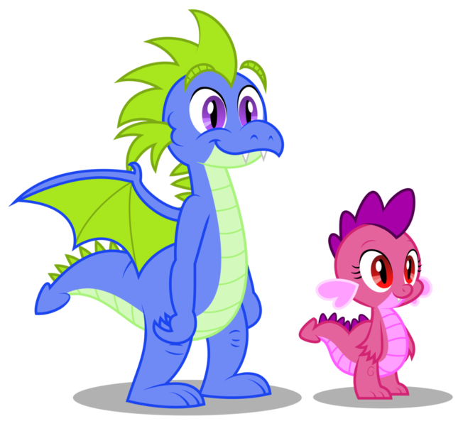 Size: 1024x942 | Tagged: age of the alicorns, artist:aleximusprime, ask accord, brother and sister, derpibooru import, dragon, dragon oc, duo, female, male, oc, oc:penny the dragon, oc:percy the dragon, safe, show accurate, siblings, simple background, transparent background, unofficial characters only
