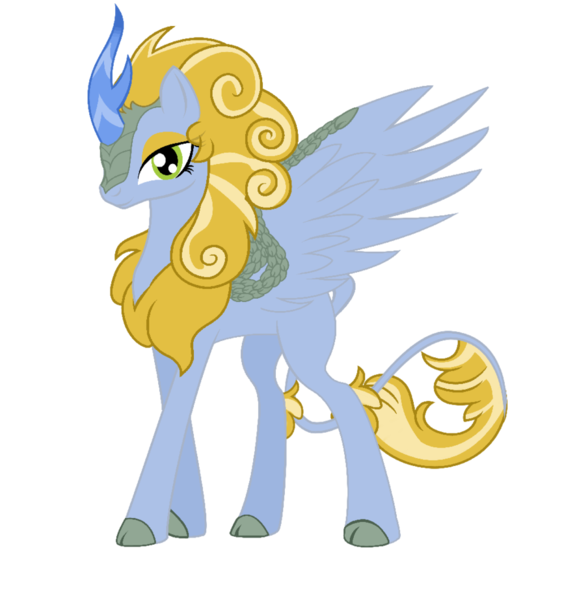 Size: 867x922 | Tagged: artist:cosmicxlight, cloven hooves, colored hooves, derpibooru import, female, kirin, kirin oc, oc, oc:frost shine, safe, scale, simple background, solo, spread wings, transparent background, unofficial characters only, vector, winged kirin, wings