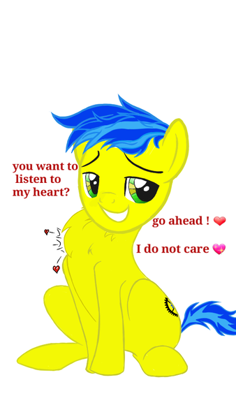 Size: 540x960 | Tagged: safe, artist:brightenight07, artist:brightening wheels, derpibooru import, oc, oc:heartbeat, unofficial characters only, earth pony, pony, chest fluff, heart, heartbeat, love, male, simple background, stallion